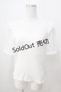 Secret Honey / シフォン切替トップス  オフ Y-25-07-03-012-CA-TO-AS-ZY