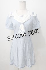 Secret Honey / セーラーワンピース  サックス Y-25-07-03-092-CA-OP-AS-ZY