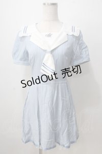 Secret Honey / セーラーワンピース  サックス Y-25-07-03-092-CA-OP-AS-ZY