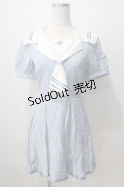 画像1: Secret Honey / セーラーワンピース  サックス Y-25-07-03-092-CA-OP-AS-ZY