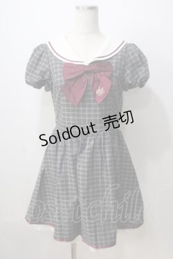 画像1: Secret Honey / セーラーワンピース  グレー Y-25-07-03-093-CA-OP-AS-ZY