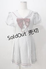Secret Honey / セーラーワンピース  サックスｘワイン Y-25-07-03-096-CA-OP-AS-ZY