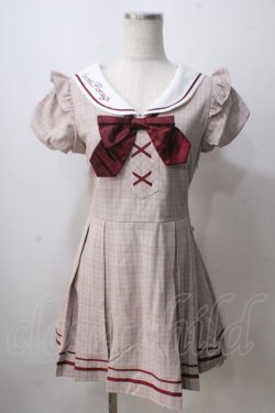 画像1: Secret Honey / セーラーワンピース  赤 Y-25-07-03-097-CA-OP-AS-ZY