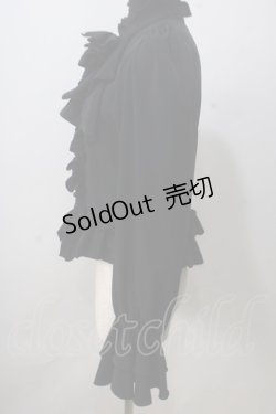 画像4: MARBLE / ビジュー付きリボンタイフリルブラウス  黒 Y-25-07-03-098-GO-BL-SZ-ZY