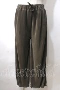 axes femme / サテンプリーツカットパンツ M カーキ Y-25-07-03-099-AX-PA-SZ-ZY
