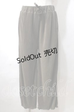 画像1: axes femme / サテンプリーツカットパンツ M カーキ Y-25-07-03-099-AX-PA-SZ-ZY