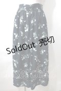 axes femme / 花柄裾切替ガウチョ M コン Y-25-07-03-100-AX-PA-SZ-ZY