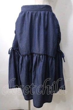 画像1: axes femme / ドロスト切替デニムスカート F インディゴ Y-25-07-03-104-AX-SK-SZ-ZY