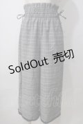 axes femme / チェック柄ワイドパンツ M グレー Y-25-07-03-108-AX-PA-SZ-ZI