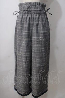 画像1: axes femme / チェック柄ワイドパンツ M グレー Y-25-07-03-108-AX-PA-SZ-ZY