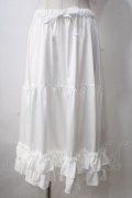 axes femme kawaii / ミディフリルペチスカート M 白 Y-25-07-03-109-AX-SK-SZ-ZY