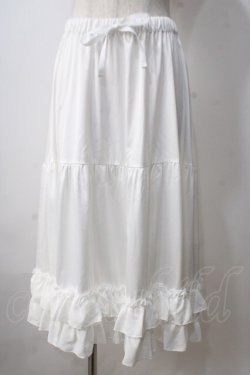 画像1: axes femme kawaii / ミディフリルペチスカート M 白 Y-25-07-03-109-AX-SK-SZ-ZY