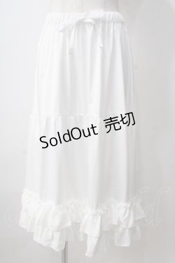 画像1: axes femme kawaii / ミディフリルペチスカート M 白 Y-25-07-03-109-AX-SK-SZ-ZY