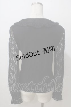 画像2: Secret Honey / レース切替リブカットソー  黒 Y-25-07-03-014-CA-TO-AS-ZY