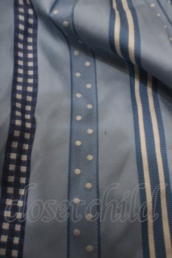 画像3: Jane Marple / jane marple　Ribbon jacquard stripe 2Faceスカート M サックス Y-25-07-03-114-JM-SK-SZ-ZY