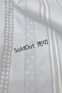 画像3: Jane Marple / jane marple　Ribbon jacquard stripe 2Faceスカート M サックス Y-25-07-03-114-JM-SK-SZ-ZT389