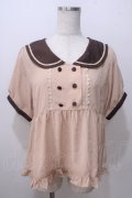 axes femme POETIQUE / セーラーブラウス M ベージュ Y-25-07-03-015-AX-BL-SZ-ZY