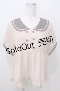 axes femme POETIQUE / セーラーブラウス M ベージュ Y-25-07-03-015-AX-BL-SZ-ZY