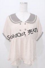 axes femme POETIQUE / セーラーブラウス M ベージュ Y-25-07-03-015-AX-BL-SZ-ZY