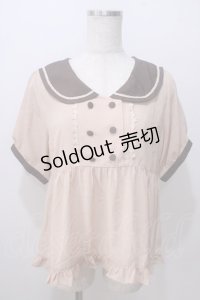 axes femme POETIQUE / セーラーブラウス M ベージュ Y-25-07-03-015-AX-BL-SZ-ZY