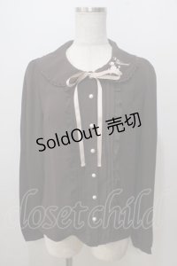 Ank Rouge / プードル刺繍ブラウス M ブラウン Y-25-07-03-016-CA-BL-SZ-ZY