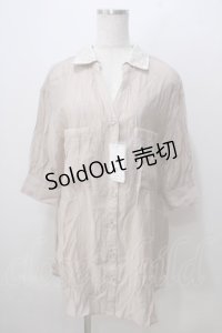 axes femme / シアースキッパーロングシャツ M ベージュ Y-25-07-03-017-AX-BL-SZ-ZI