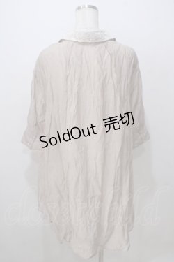 画像2: axes femme / シアースキッパーロングシャツ M ベージュ Y-25-07-03-017-AX-BL-SZ-ZI