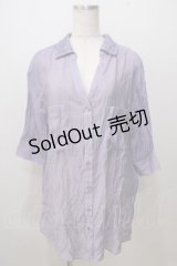 axes femme / シアースキッパーロングシャツ M ラベンダー Y-25-07-03-018-AX-BL-SZ-ZY