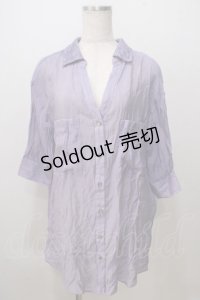 axes femme / シアースキッパーロングシャツ M ラベンダー Y-25-07-03-018-AX-BL-SZ-ZY