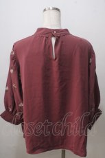画像2: axes femme / シャビーシックフラワー柄ブラウス M ピンク Y-25-07-03-019-AX-BL-SZ-ZI (2)
