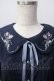 画像3: axes femme POETIQUE / チューリップ刺繍ブラウス M 紺 Y-25-07-03-024-AX-BL-SZ-ZY (3)