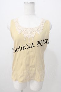 axes femme / ビジュータンクトップ M イエロー Y-25-07-03-026-AX-TO-SZ-ZY