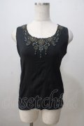 axes femme / ビジュータンクトップ M 黒 Y-25-07-03-027-AX-TO-SZ-ZY