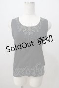 axes femme / ビジュータンクトップ M 黒 Y-25-07-03-027-AX-TO-SZ-ZY