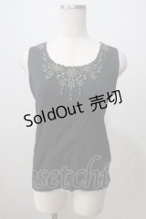 axes femme / ビジュータンクトップ M 黒 Y-25-07-03-027-AX-TO-SZ-ZY
