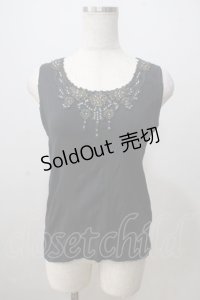axes femme / ビジュータンクトップ M 黒 Y-25-07-03-027-AX-TO-SZ-ZY