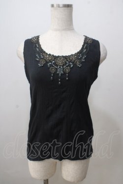 画像1: axes femme / ビジュータンクトップ M 黒 Y-25-07-03-027-AX-TO-SZ-ZY