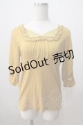 axes femme / 七分丈プルオーバー M イエロー Y-25-07-03-028-AX-TO-SZ-ZY