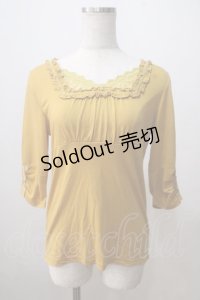 axes femme / 七分丈プルオーバー M イエロー Y-25-07-03-028-AX-TO-SZ-ZY