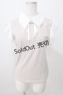 画像1: axes femme / 繊細刺繍二枚襟ノースリプルオーバー M モカ Y-25-07-03-029-AX-TO-SZ-ZY