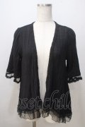 axes femme / BACKティアードカーデ M 黒 Y-25-07-03-031-AX-TO-SZ-ZY