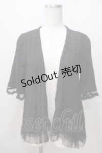 axes femme / BACKティアードカーデ M 黒 Y-25-07-03-031-AX-TO-SZ-ZY