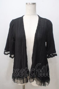 画像1: axes femme / BACKティアードカーデ M 黒 Y-25-07-03-031-AX-TO-SZ-ZY