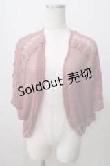 axes femme / 透かしボレロ M 淡ピンク Y-25-07-03-034-AX-TO-SZ-ZY