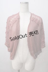 axes femme / 透かしボレロ M 淡ピンク Y-25-07-03-034-AX-TO-SZ-ZY