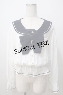 画像1: Secret Honey / セーラートップス  紺 Y-25-07-03-004-CA-TO-AS-ZY