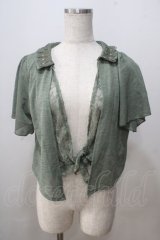axes femme / 前結びショートトッパー M カーキ Y-25-07-03-036-AX-TO-SZ-ZI