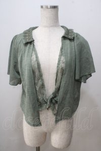 axes femme / 前結びショートトッパー M カーキ Y-25-07-03-036-AX-TO-SZ-ZY