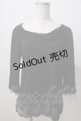 axes femme / ストライプシフォン切替インナー M 黒 Y-25-07-03-037-AX-TO-SZ-ZI