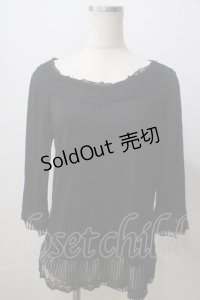 axes femme / ストライプシフォン切替インナー M 黒 Y-25-07-03-037-AX-TO-SZ-ZI